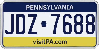 PA license plate JDZ7688