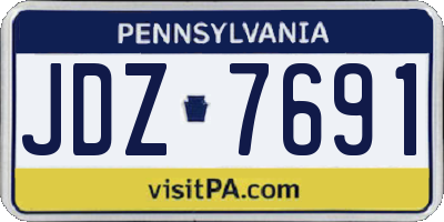 PA license plate JDZ7691