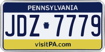 PA license plate JDZ7779