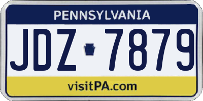PA license plate JDZ7879
