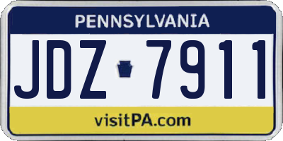 PA license plate JDZ7911