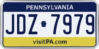 PA license plate JDZ7979