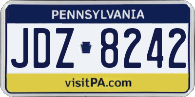 PA license plate JDZ8242