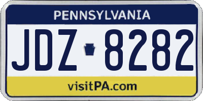 PA license plate JDZ8282