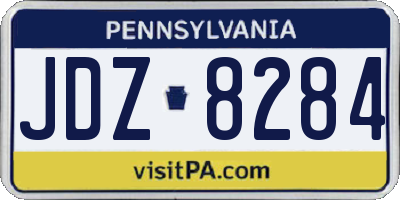 PA license plate JDZ8284