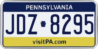 PA license plate JDZ8295