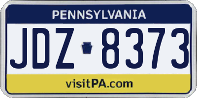 PA license plate JDZ8373