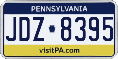PA license plate JDZ8395