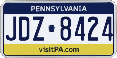 PA license plate JDZ8424