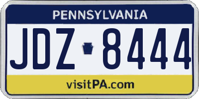 PA license plate JDZ8444
