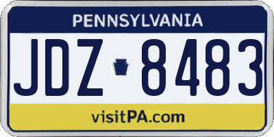 PA license plate JDZ8483