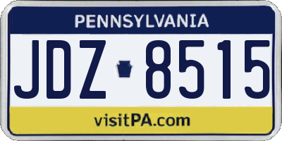PA license plate JDZ8515