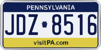 PA license plate JDZ8516