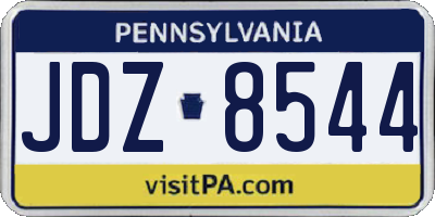 PA license plate JDZ8544