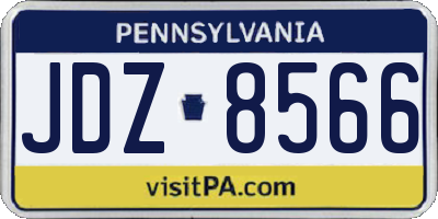 PA license plate JDZ8566