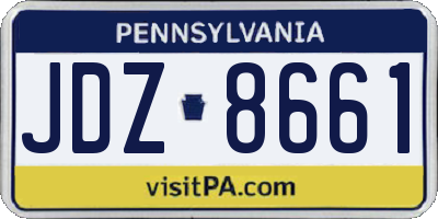 PA license plate JDZ8661