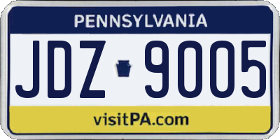PA license plate JDZ9005