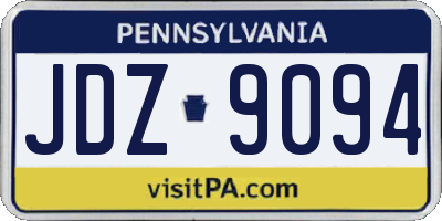 PA license plate JDZ9094