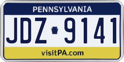 PA license plate JDZ9141
