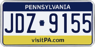 PA license plate JDZ9155