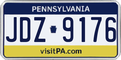 PA license plate JDZ9176