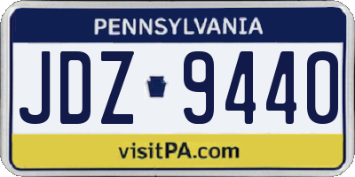 PA license plate JDZ9440