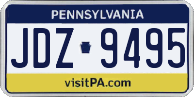 PA license plate JDZ9495