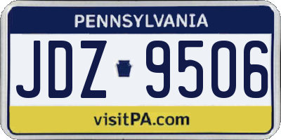 PA license plate JDZ9506