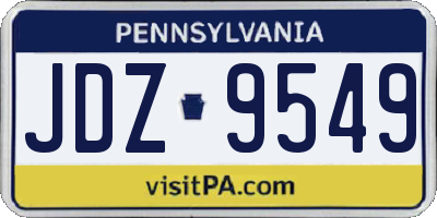PA license plate JDZ9549
