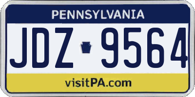 PA license plate JDZ9564