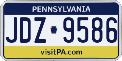 PA license plate JDZ9586