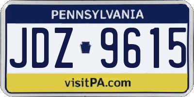 PA license plate JDZ9615