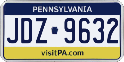 PA license plate JDZ9632