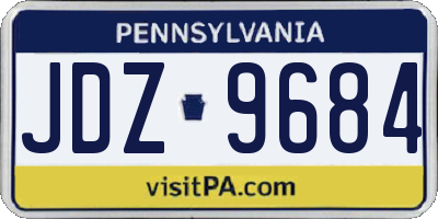 PA license plate JDZ9684