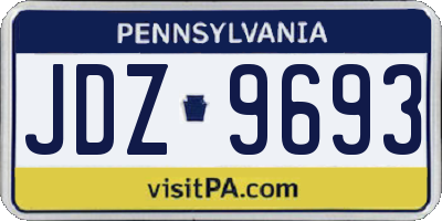 PA license plate JDZ9693