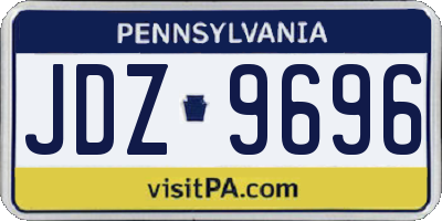 PA license plate JDZ9696
