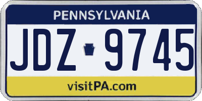 PA license plate JDZ9745