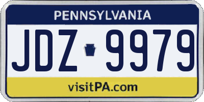 PA license plate JDZ9979