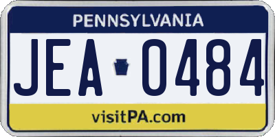 PA license plate JEA0484