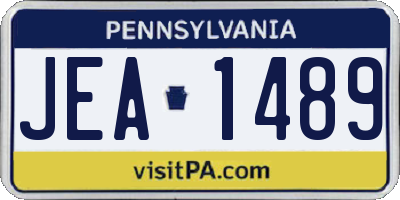 PA license plate JEA1489