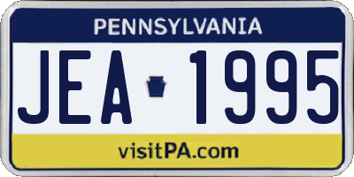PA license plate JEA1995