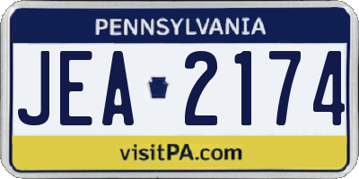 PA license plate JEA2174