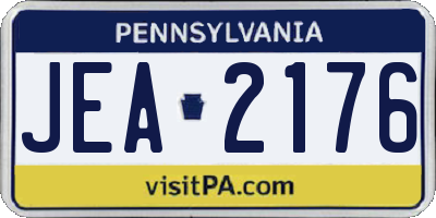 PA license plate JEA2176