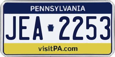 PA license plate JEA2253
