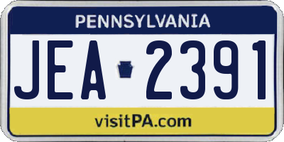 PA license plate JEA2391