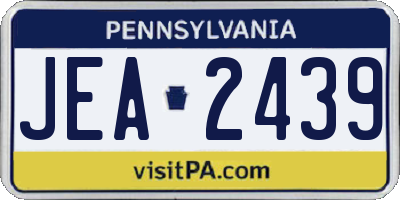 PA license plate JEA2439