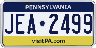 PA license plate JEA2499