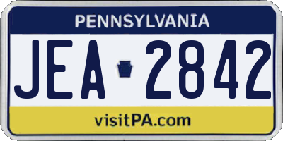 PA license plate JEA2842