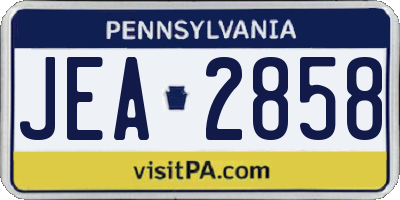 PA license plate JEA2858
