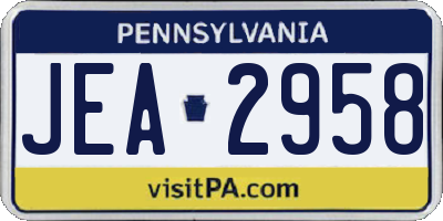 PA license plate JEA2958